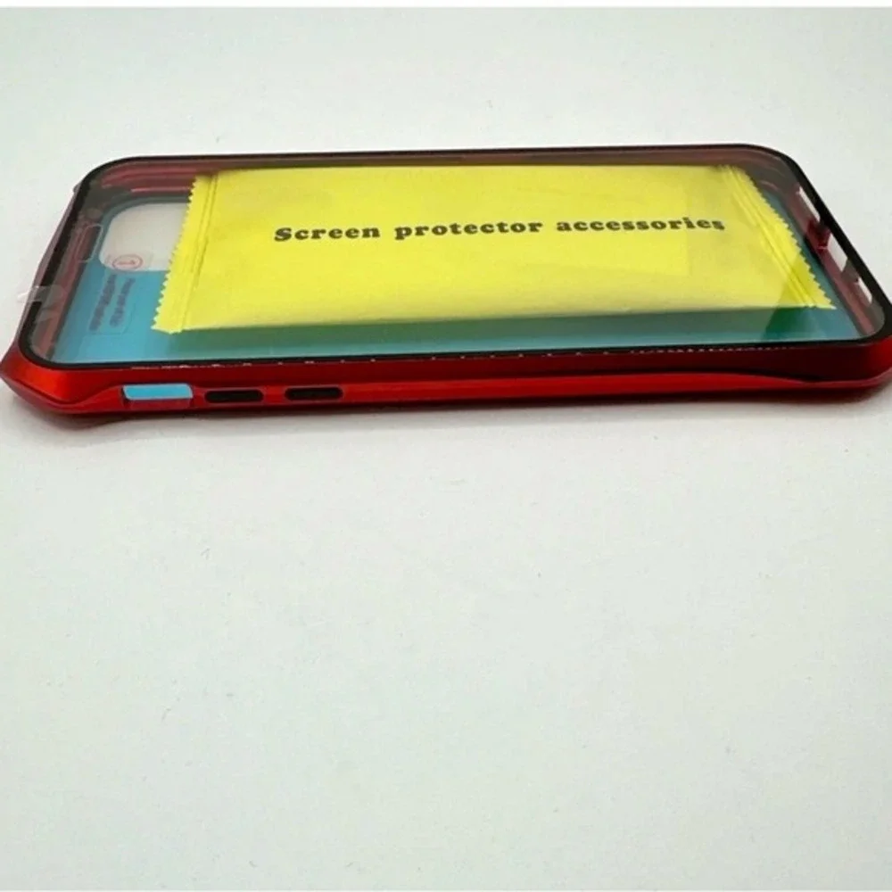 RAYOO Magnetic Case iPhone 11 Pro Max Red Clear 360 Full Body Protection 27-11